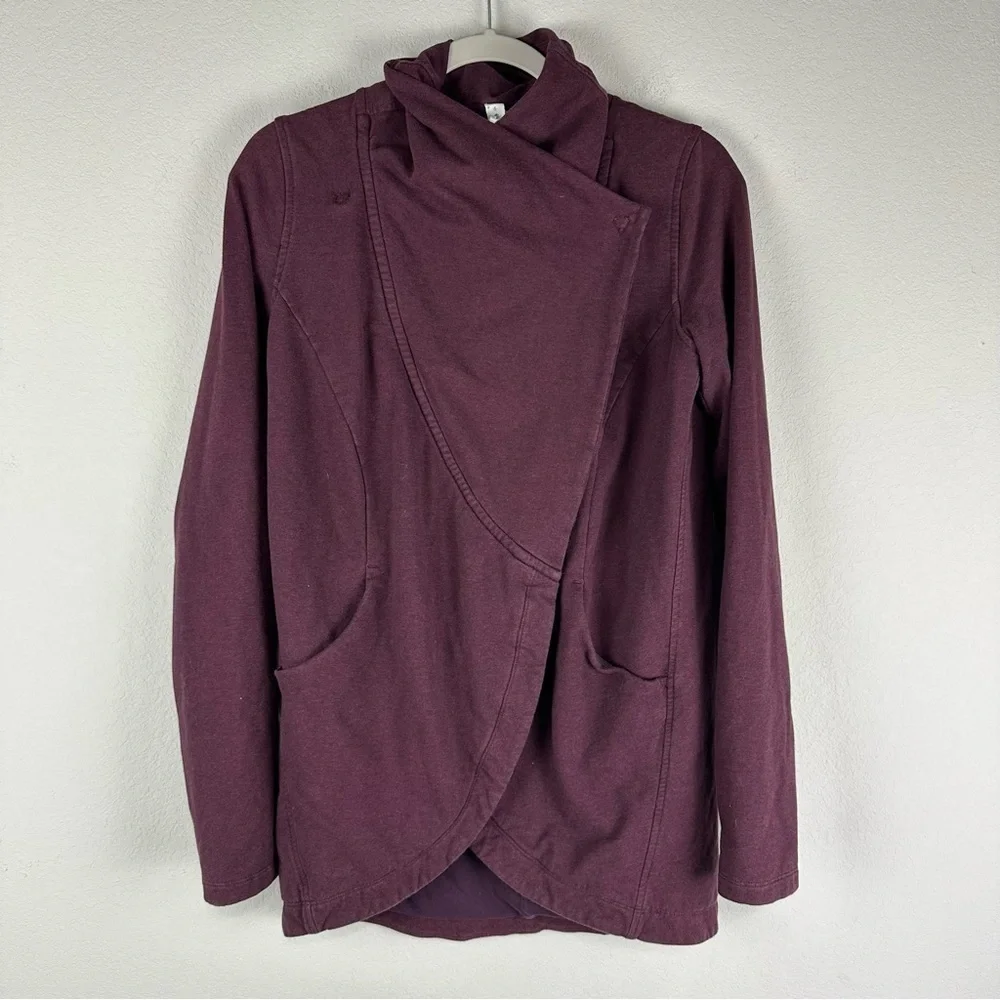 Lululemon Heathered Bordeaux Drama Purple Maroon That’s A Wrap Snap Jacket 6